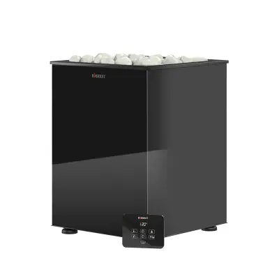 Фото Электрокаменка EVEREST «BLACK CRYSTAL» S180 (пульт управления в комплекте) в магазине Woodson