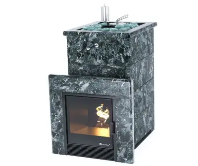 Фото Печь «Сочи» в полноценном кожухе с открытым верхом Пироксенит в магазине Woodson