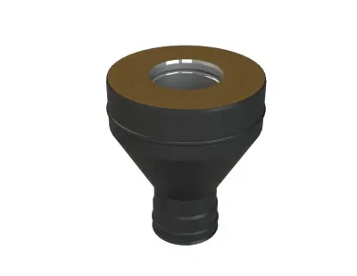 Grill`D Старт удлиненный А, AISI 430 0,8мм/ЖС 0,5мм (D115/250), черный (термостойкая краска)