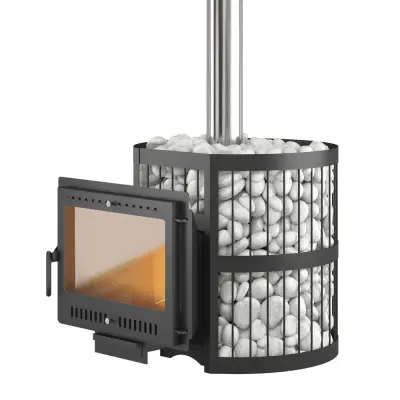 Фото Чугунная печь для бани ЭТНА Стандарт 24 (Панорама) "М" в магазине Woodson