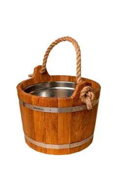 Шайка Woodson с нержавеющей вставкой, 10 л., дуб