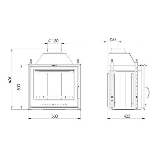 Топка каминная ЭЛЬБА 609