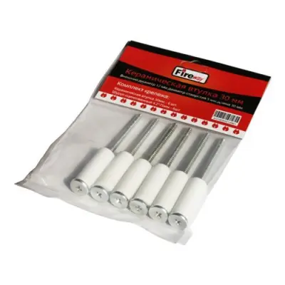 Втулка-изолятор керамическая дистанционная (6 шт.+6 саморезов в упак.)