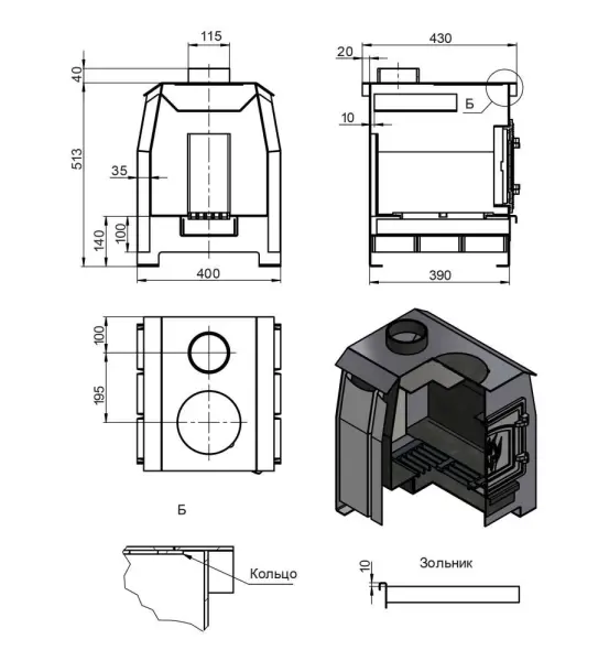 Фото Печь отопительная Везувий "Комфорт 70" (ДТ-3С) в магазине Woodson Фото Печь отопительная Везувий "Комфорт 70" (ДТ-3С) в магазине Woodson