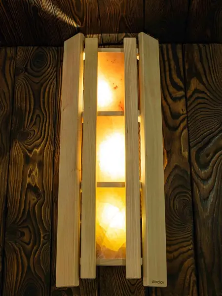 Абажур Woodson с гималайской солью 3 плитки, липа 770*310