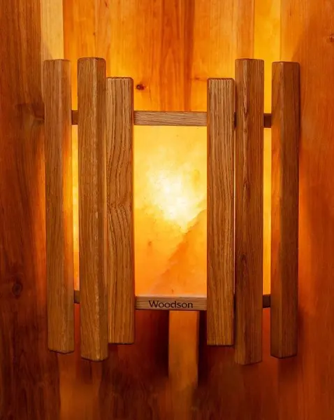 Абажур Woodson тройной с гималайской солью, дуб