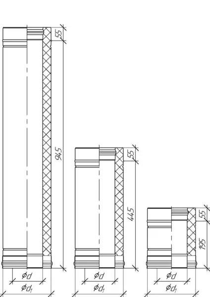 Фото Сэндвич-труба L-500 Grill'D AISI 430 1 мм/ОС 0,5мм (D115/250) черный 