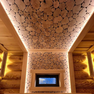 Панно "Можжевельник" с подсветкой, наличник Липа, без светодиодной ленты