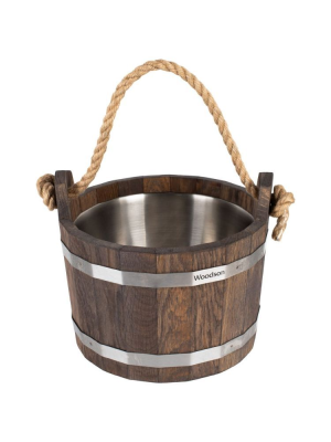 Шайка Woodson с нержавеющей вставкой, 4,5 л., дуб в темном