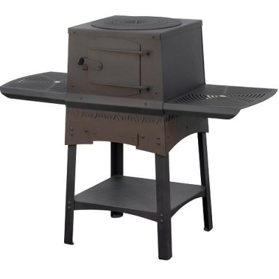 Печь под казан ЛЮКС чугунная плита