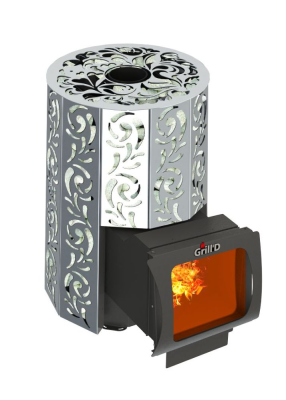 Фото Дровяная банная печь Grill'D Violet Steel Long Window Max в магазине Woodson Фото Дровяная банная печь Grill'D Violet Steel Long Window Max в магазине Woodson