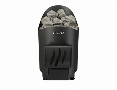 Фото Дровяная банная печь Grill'D Aurora Mini Short (дверца без стекла) в магазине Woodson