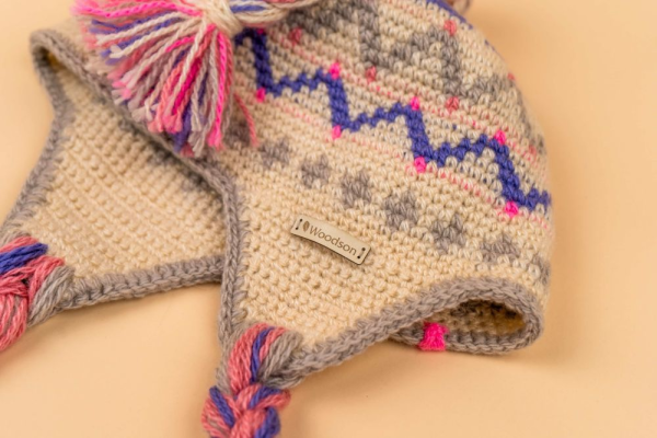 Шапка вязаная для бани Woodson Viking, орнамент, 3 косички