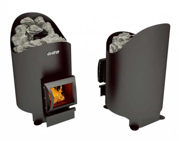 Фото Дровяная банная печь Grill'D Aurora 160 Short (дверца со стеклом) в магазине Woodson Фото Дровяная банная печь Grill'D Aurora 160 Short (дверца со стеклом) в магазине Woodson