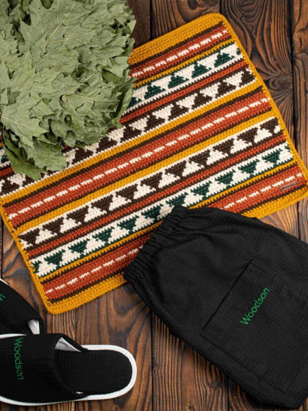 Коврик для бани Woodson орнамент, 60*40