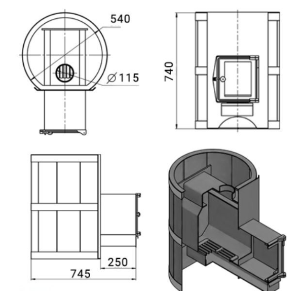 Фото Печь ВЕЗУВИЙ Лава 22 Панорама "М" в магазине Woodson