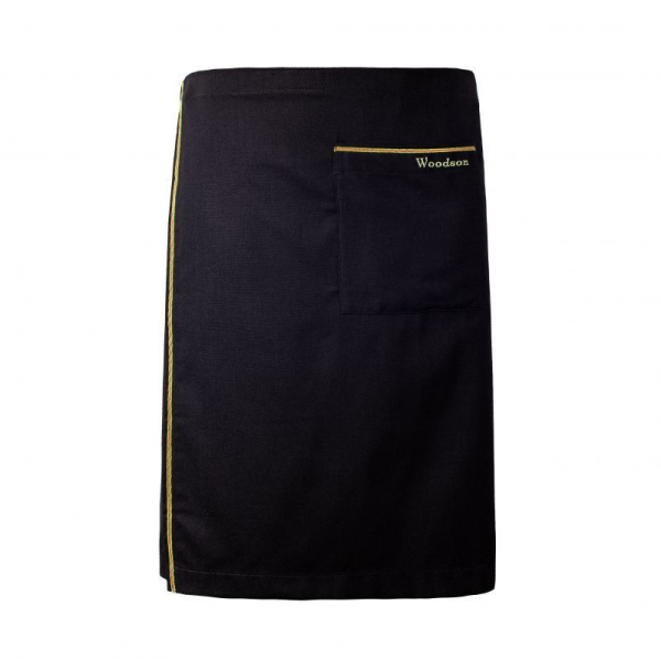 Килт мужской Woodson, чёрный лён с цветной полосой (54-58)