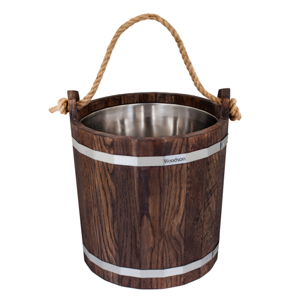 Запарник Woodson с нержавеющей вставкой, 16 л., дуб в тёмном