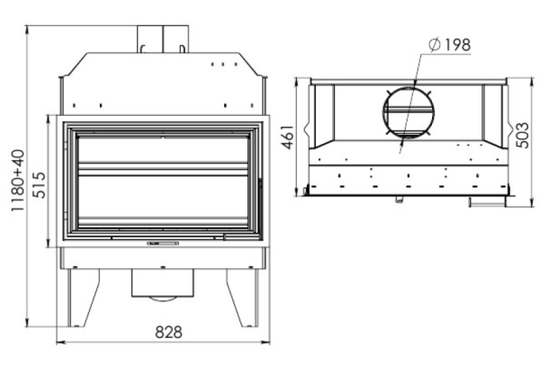 Топка каминная АВРОРА С