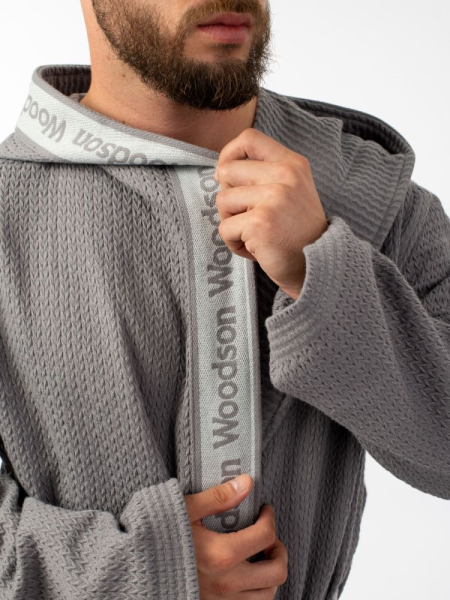 Халат вафельный Woodson, серый (54)