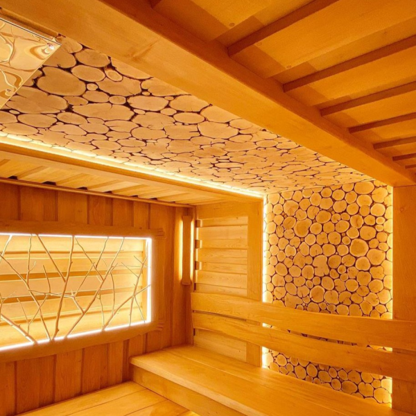 Панно "Можжевельник" с подсветкой, наличник Ольха, без светодиодной ленты