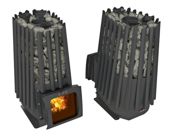 Фото Дровяная банная печь Grill'D Cometa Vega 350 Short Window Max в магазине Woodson