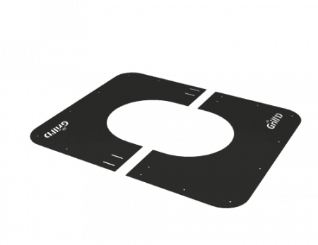 Фото Grill`D Фланец декоративный сборный круглый D550, черный (порошковая краска) 