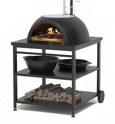 Садовая чугунная печь "Legenda Garden" ("Легенда Гарден") (с основанием из немецкого шамота) на подс