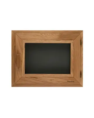 Окно Woodson  PRO 50*40, серое стекло, дуб, левое