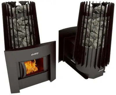 Фото Дровяная банная печь Grill'D Cometa Vega 180 Window в магазине Woodson