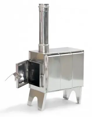 Печь мобильная "Турист" (складной дымоход в комплекте)
