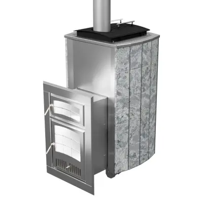 Фото Печь"Чародейка малая" 2021 РУССКИЙ ПАР талькохлорит в магазине Woodson