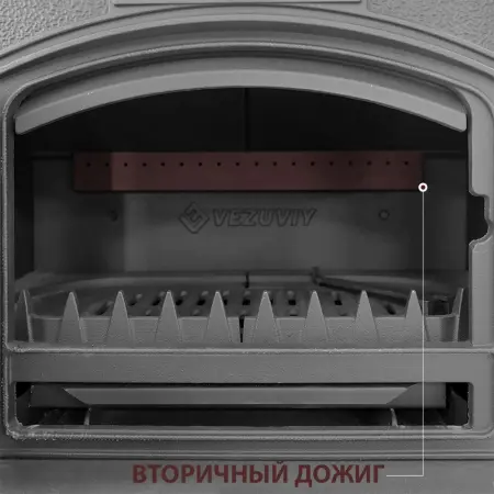 Фото Печь-камин Везувий KZ-14S "Антрацит" в магазине Woodson